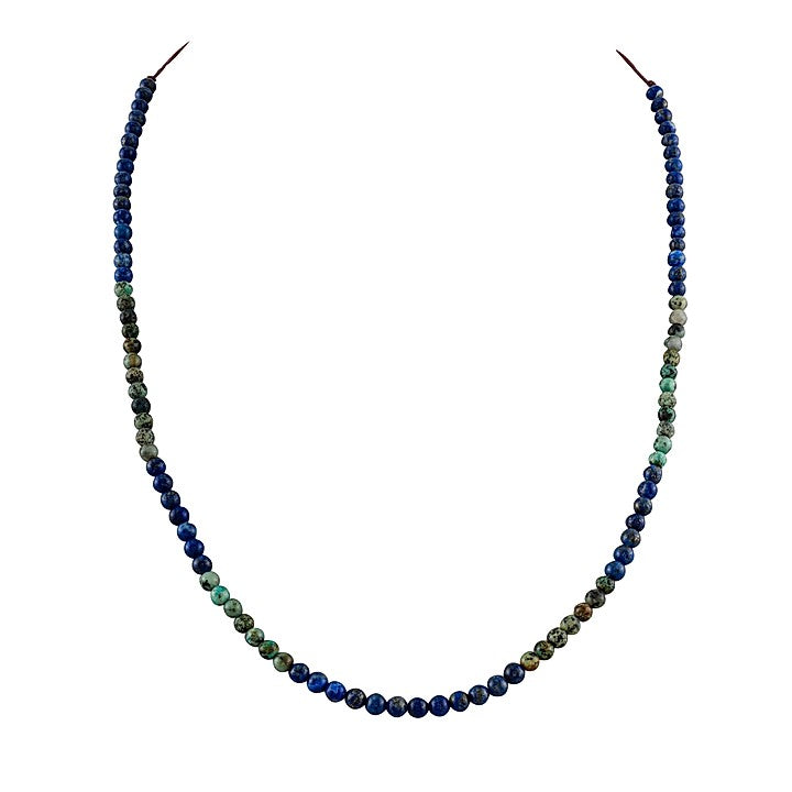 African jasper & Lapis lazuli Mala