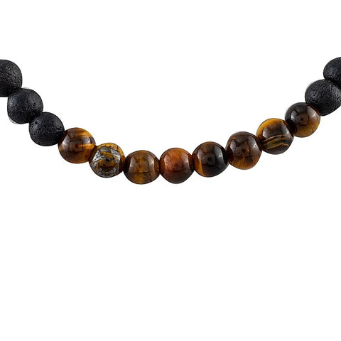 Tiger eye & Lava Mala