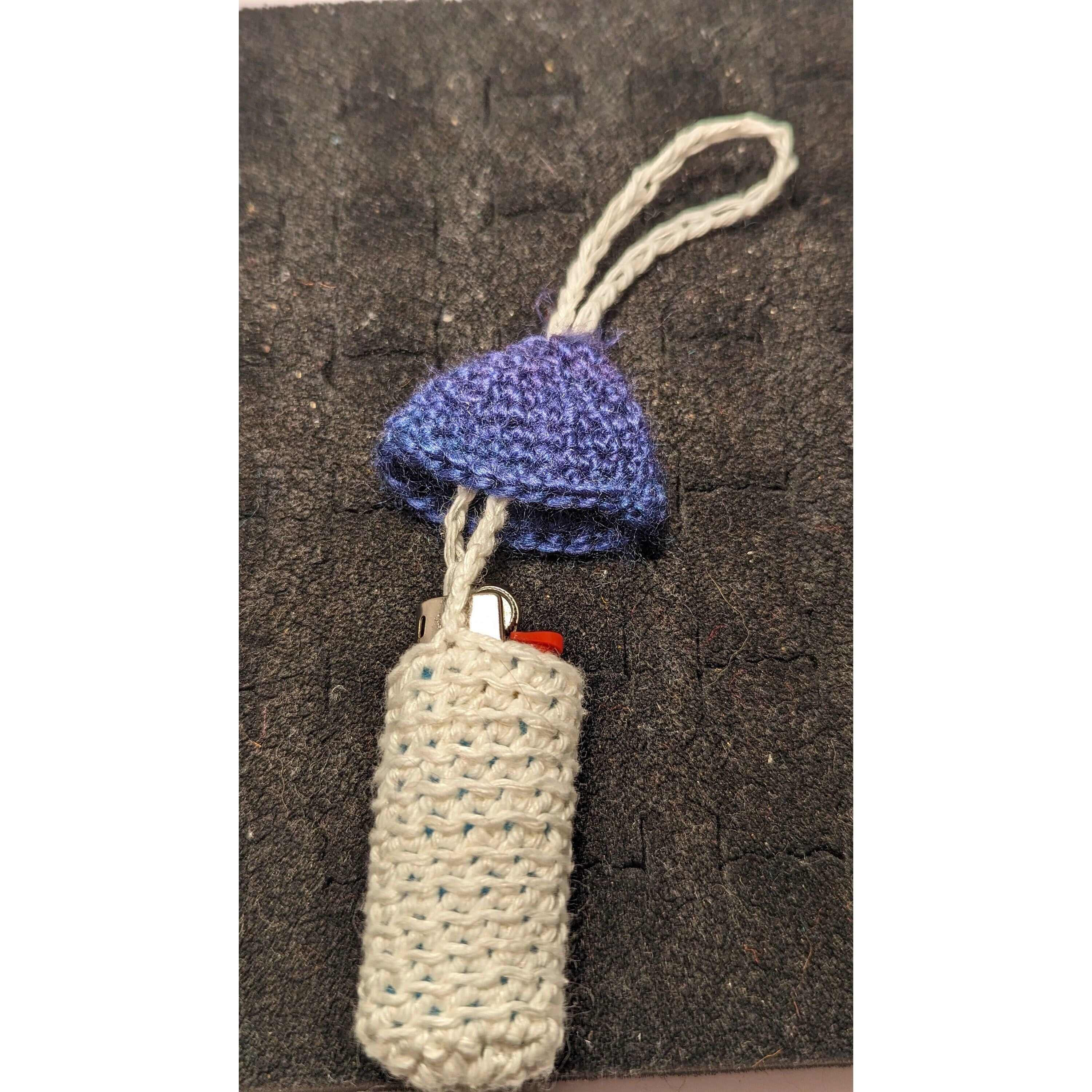 Porte-briquet en forme de champignon au crochet 
